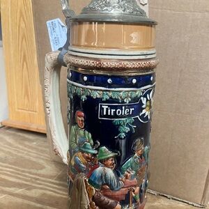 Tiroler Ceramic Beer Steins with Lids Germany